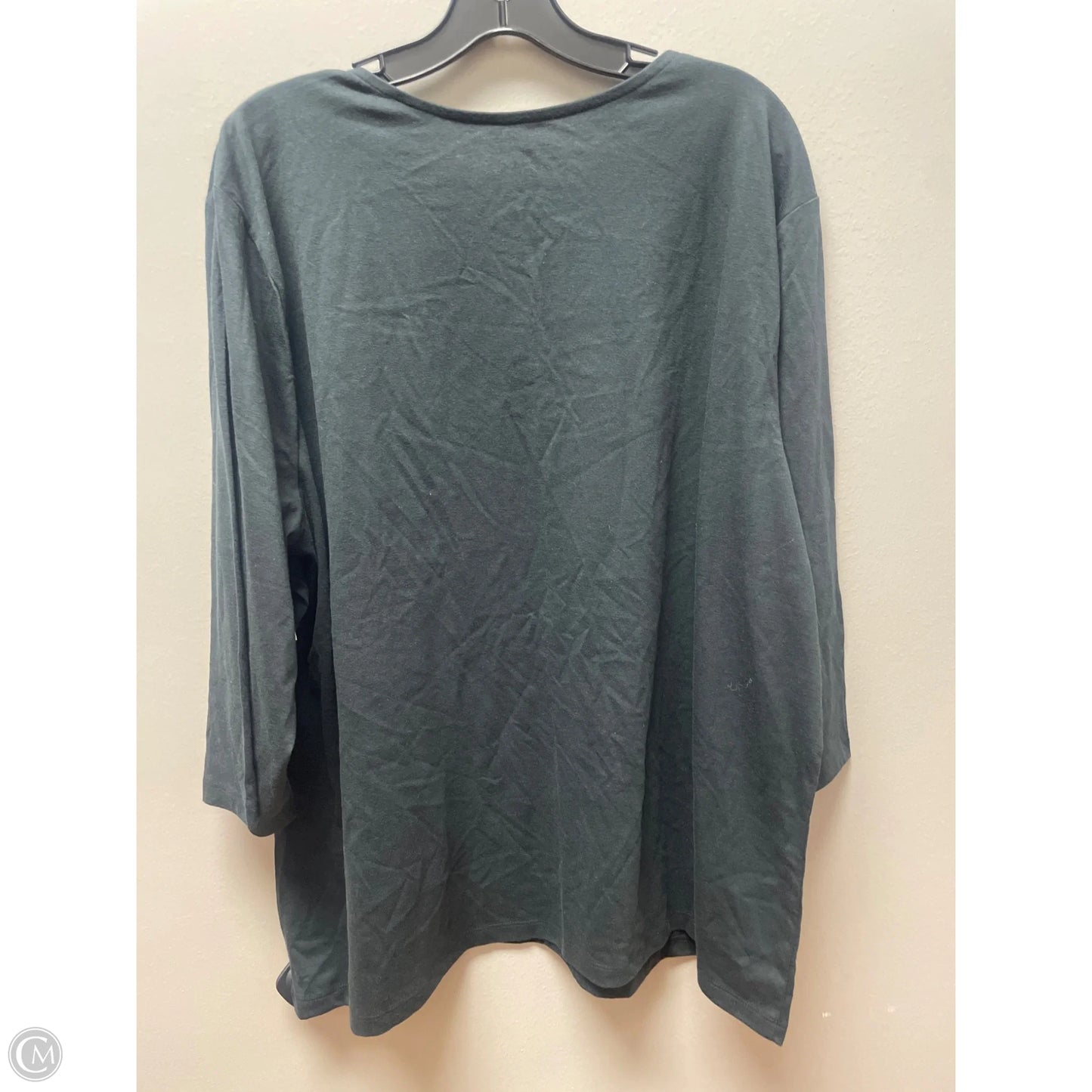 Top Long Sleeve Basic By Coral Bay In Black, Size: 3x
