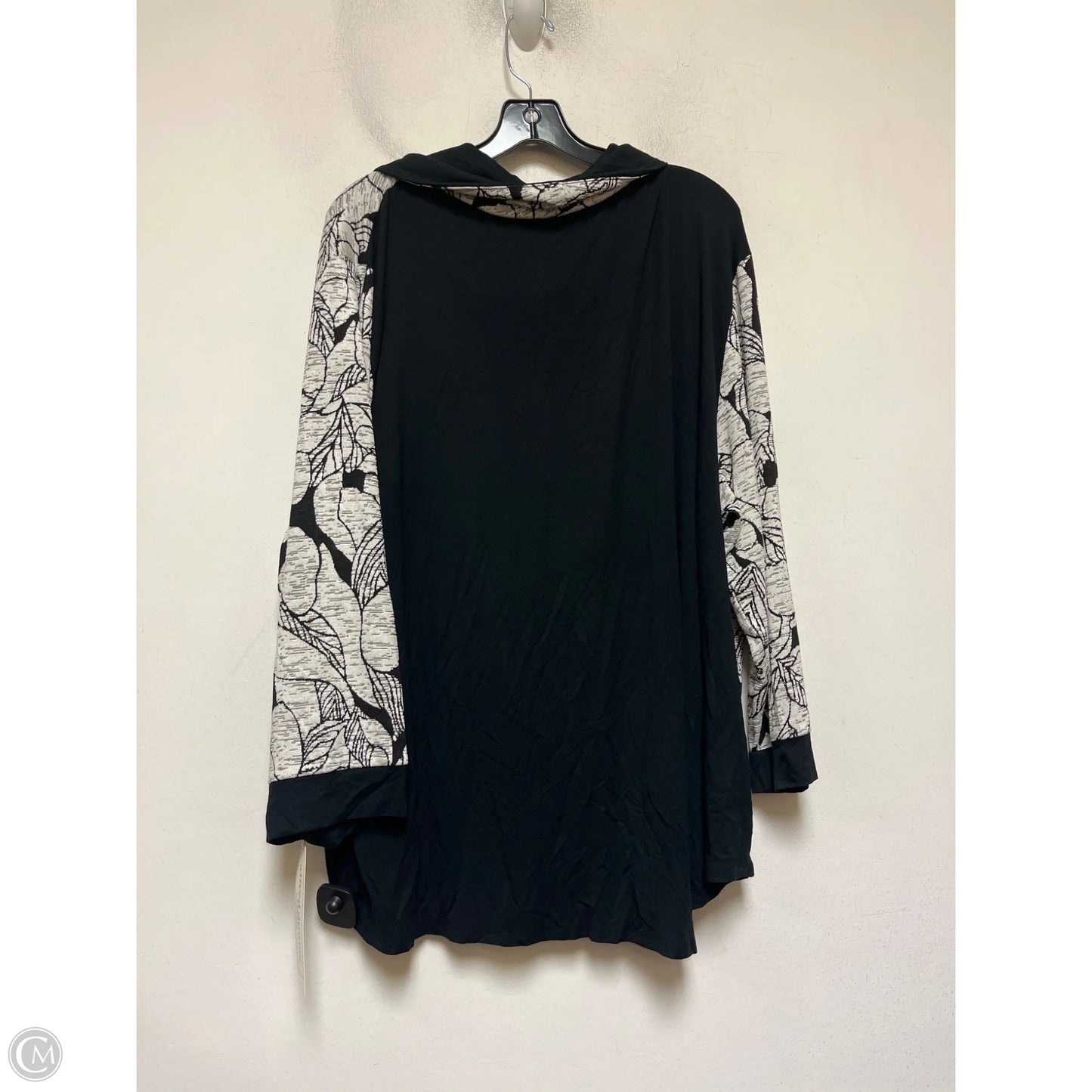 Top Long Sleeve By Alfred Dunner In Black & Green, Size: 3x