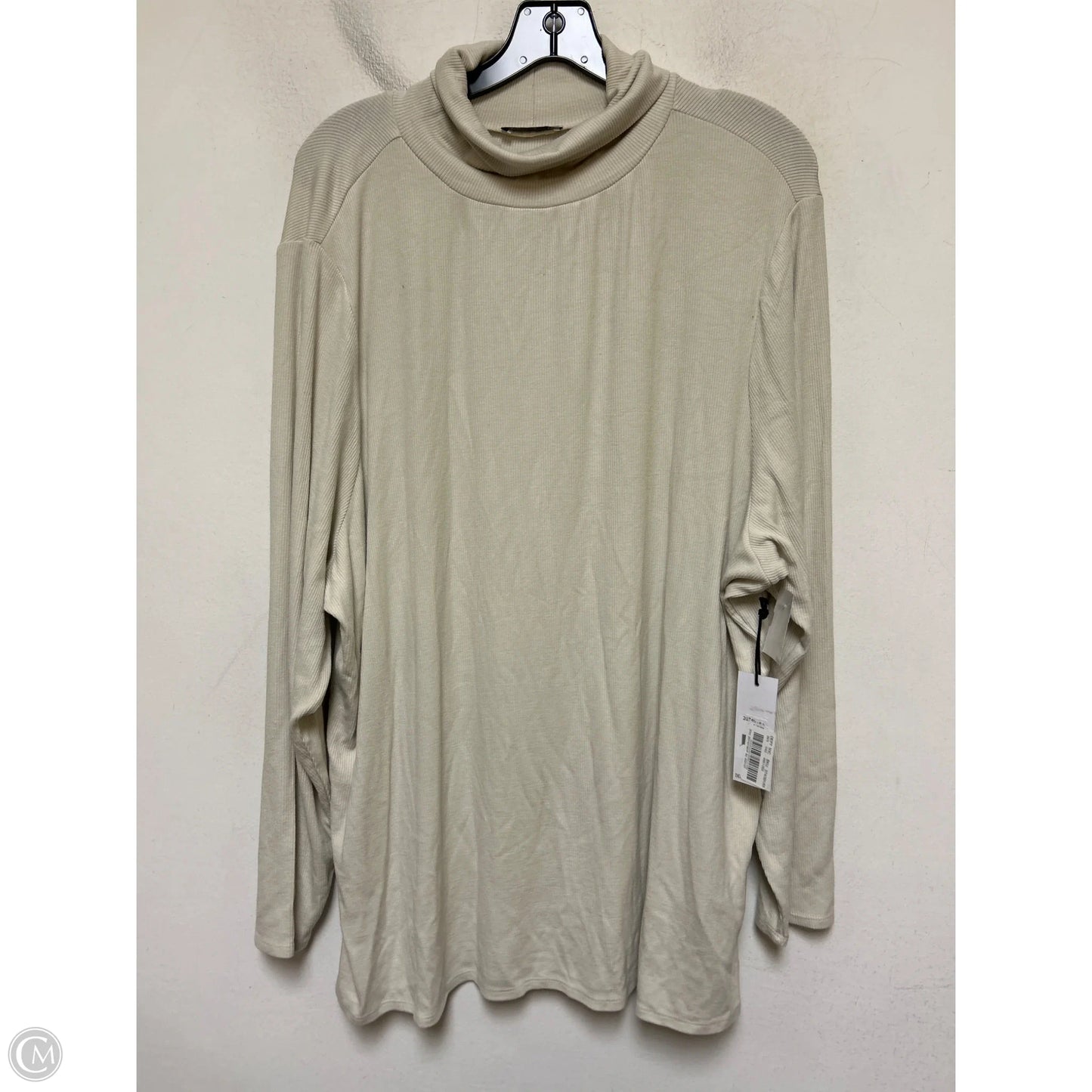 Top Long Sleeve By Dex In Tan, Size: 3x