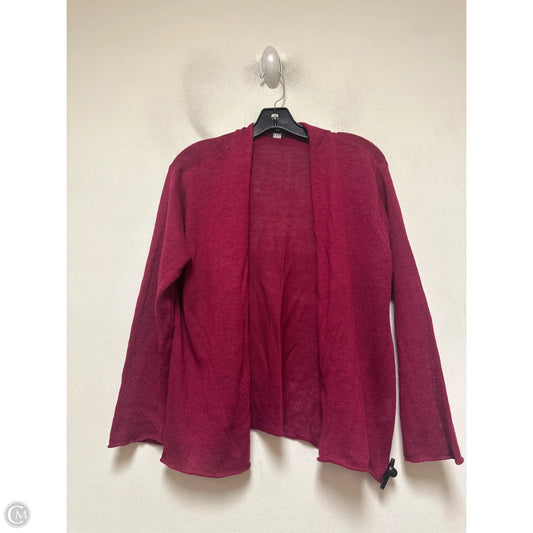 Sweater Cardigan By Eileen Fisher In Purple, Size: Xl