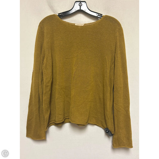 Top Long Sleeve By Eileen Fisher In Yellow, Size: L