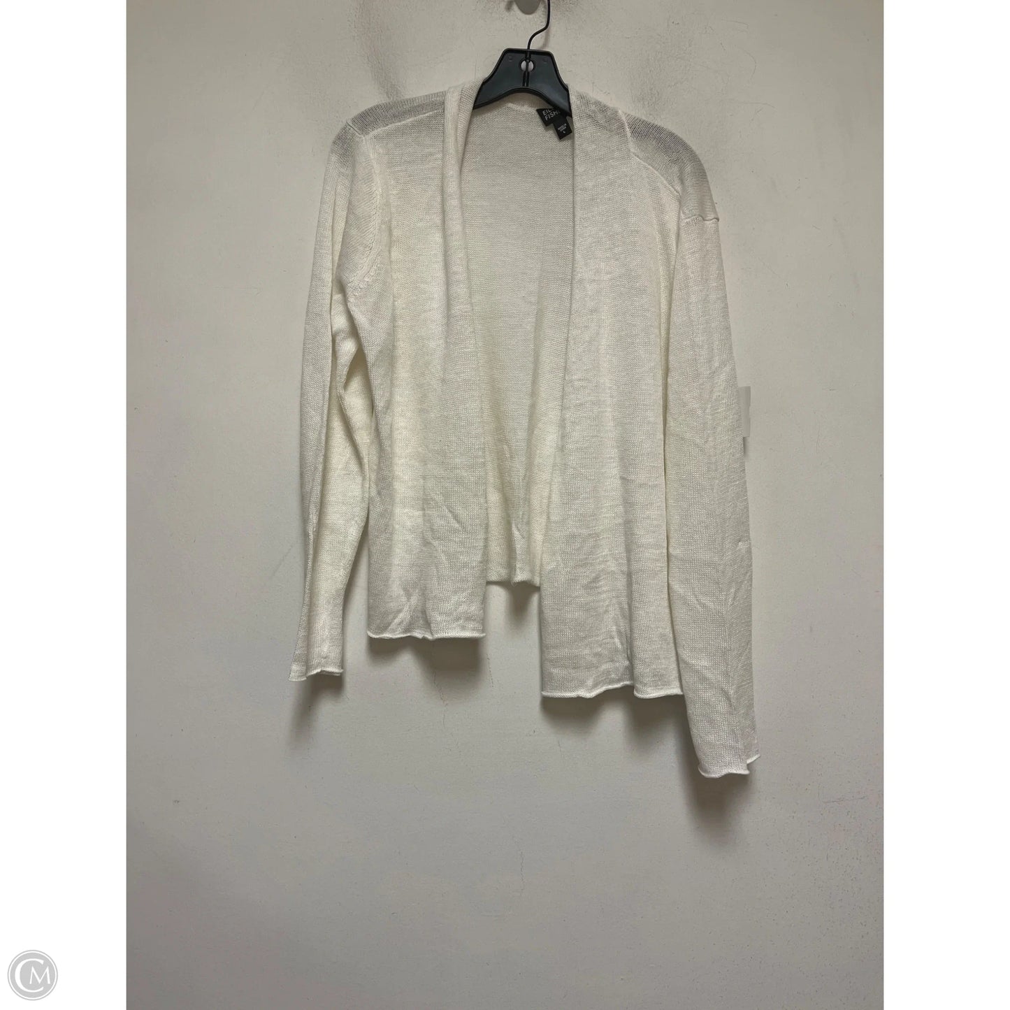 Sweater Cardigan By Eileen Fisher In White, Size: L
