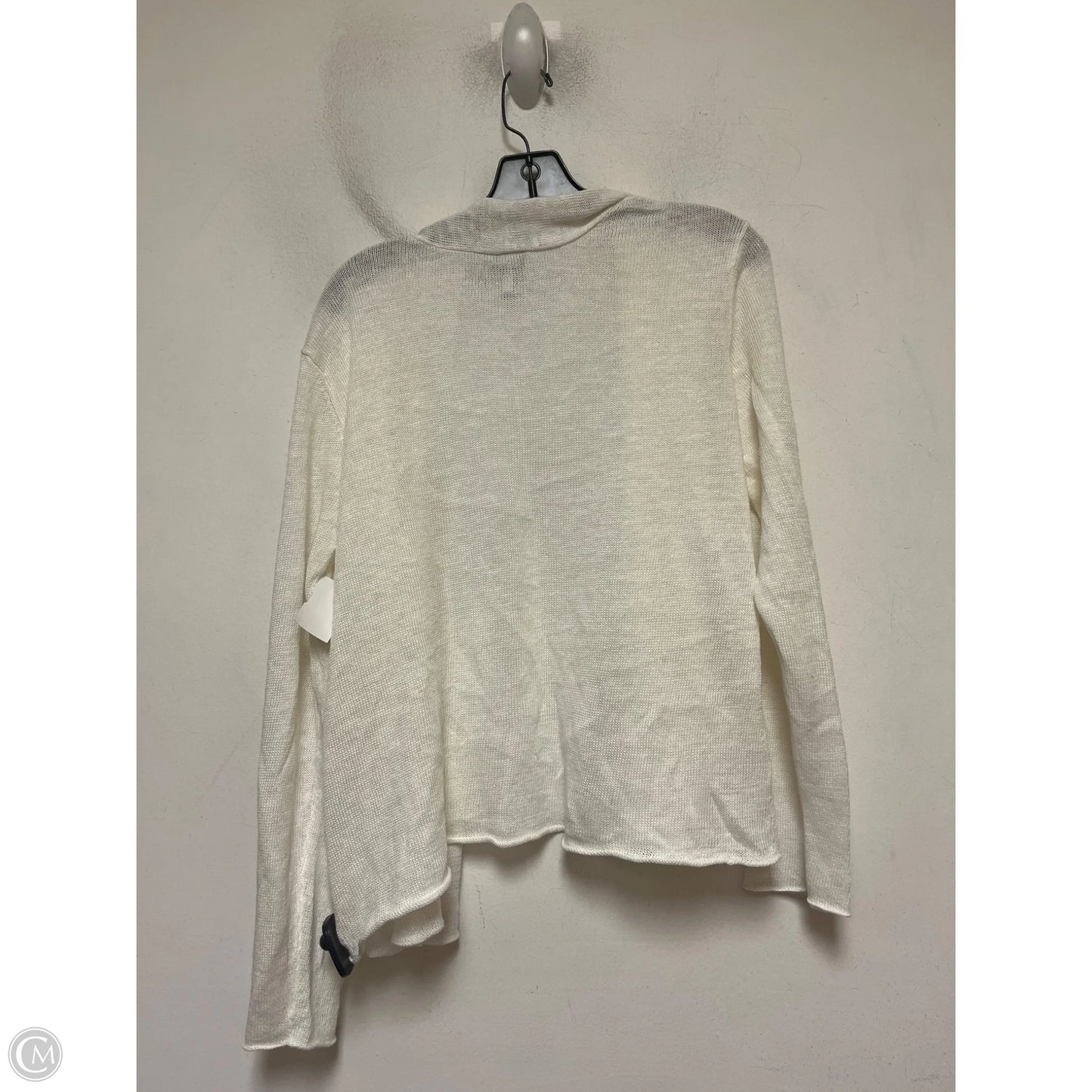 Sweater Cardigan By Eileen Fisher In White, Size: L