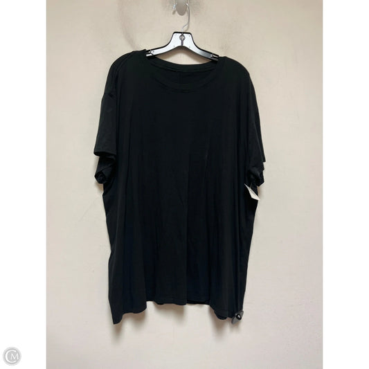 Athletic Top Short Sleeve By Lululemon In Black, Size: Xl