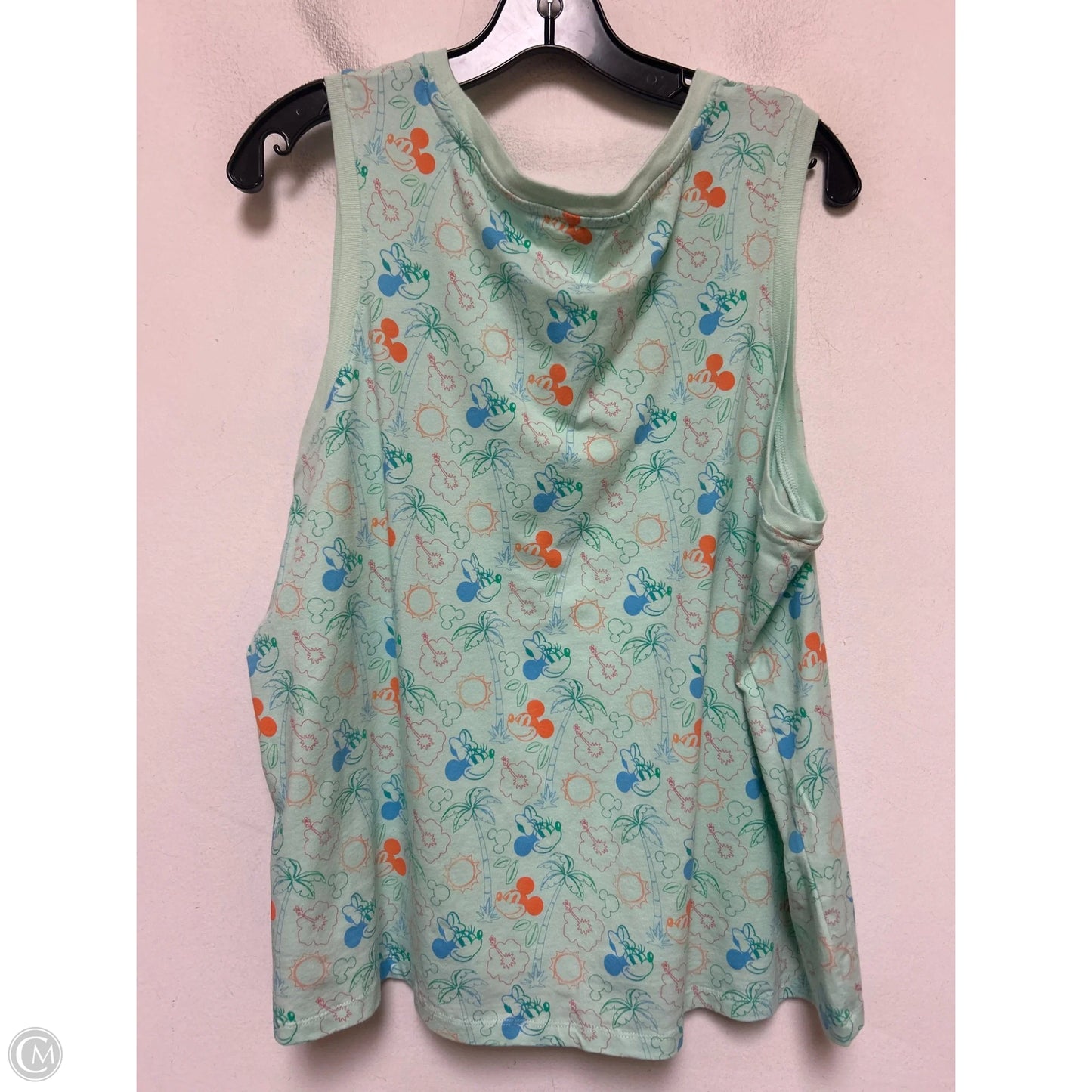 Tank Top By Walt Disney In Teal, Size: 1x