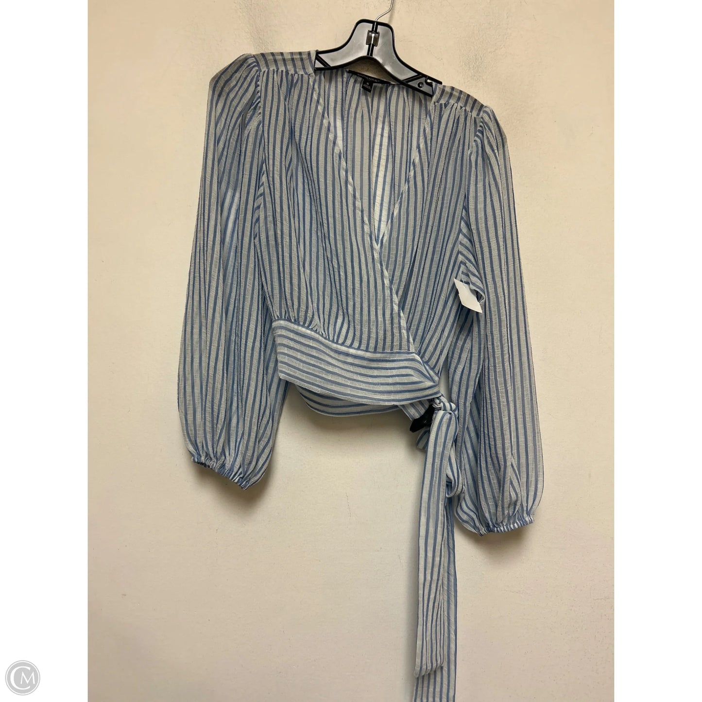 Top Long Sleeve By Banana Republic In Striped Pattern, Size: S