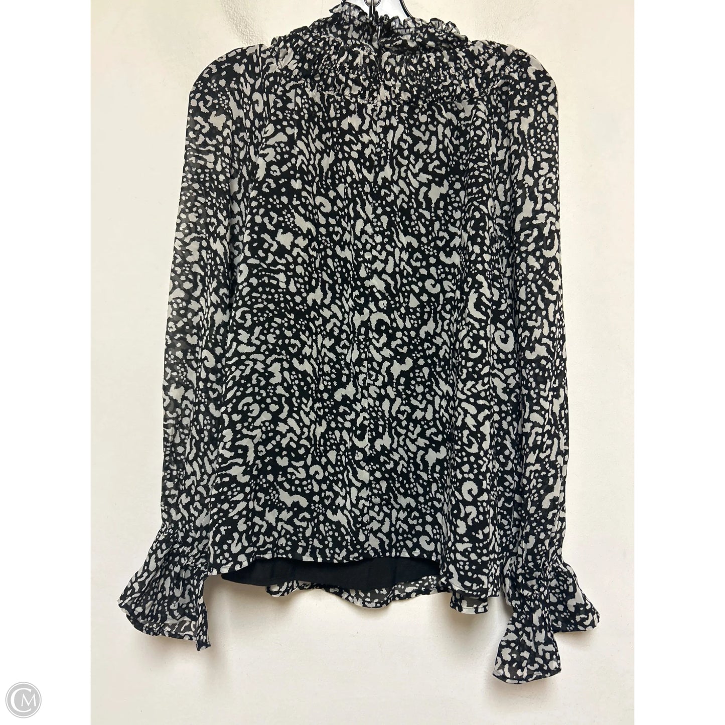 Top Long Sleeve By Sanctuary In Black & Grey, Size: L