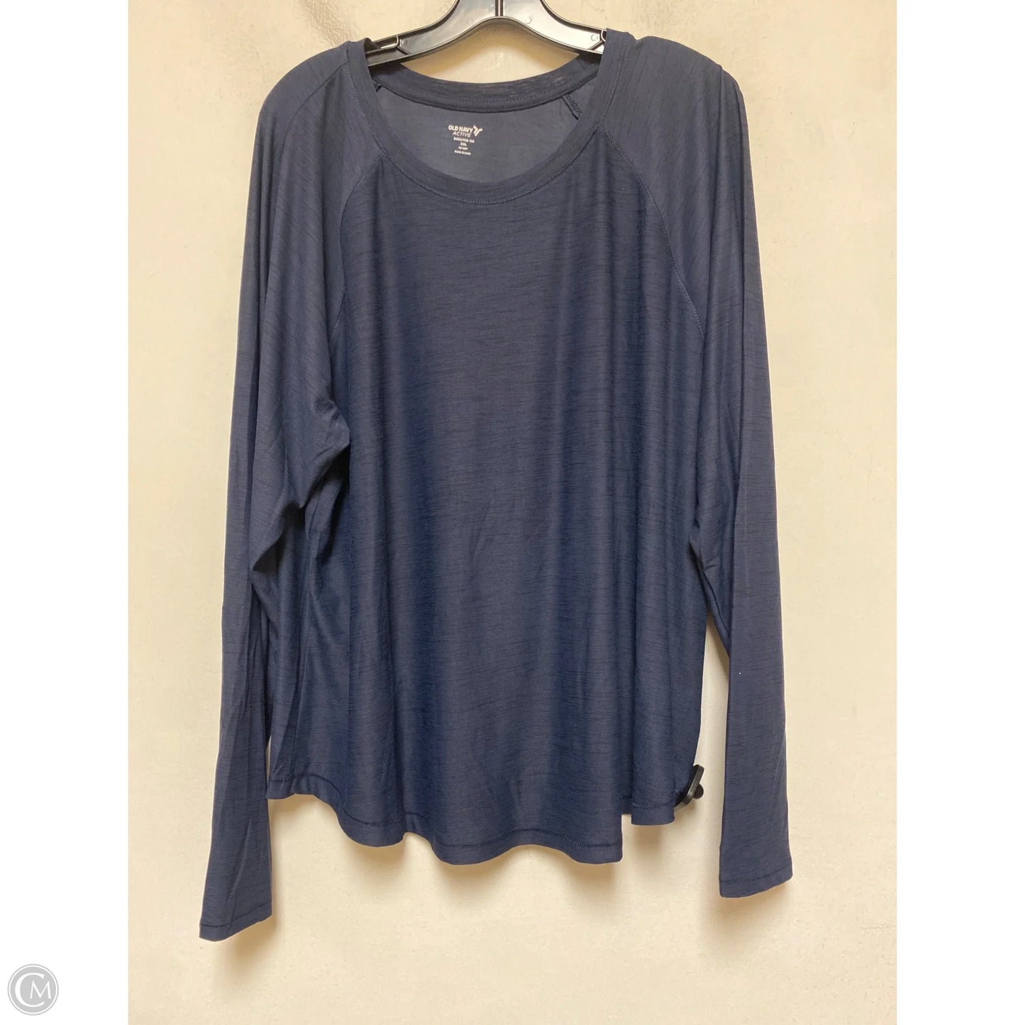 Athletic Top Long Sleeve Crewneck By Old Navy In Blue, Size: Xxl