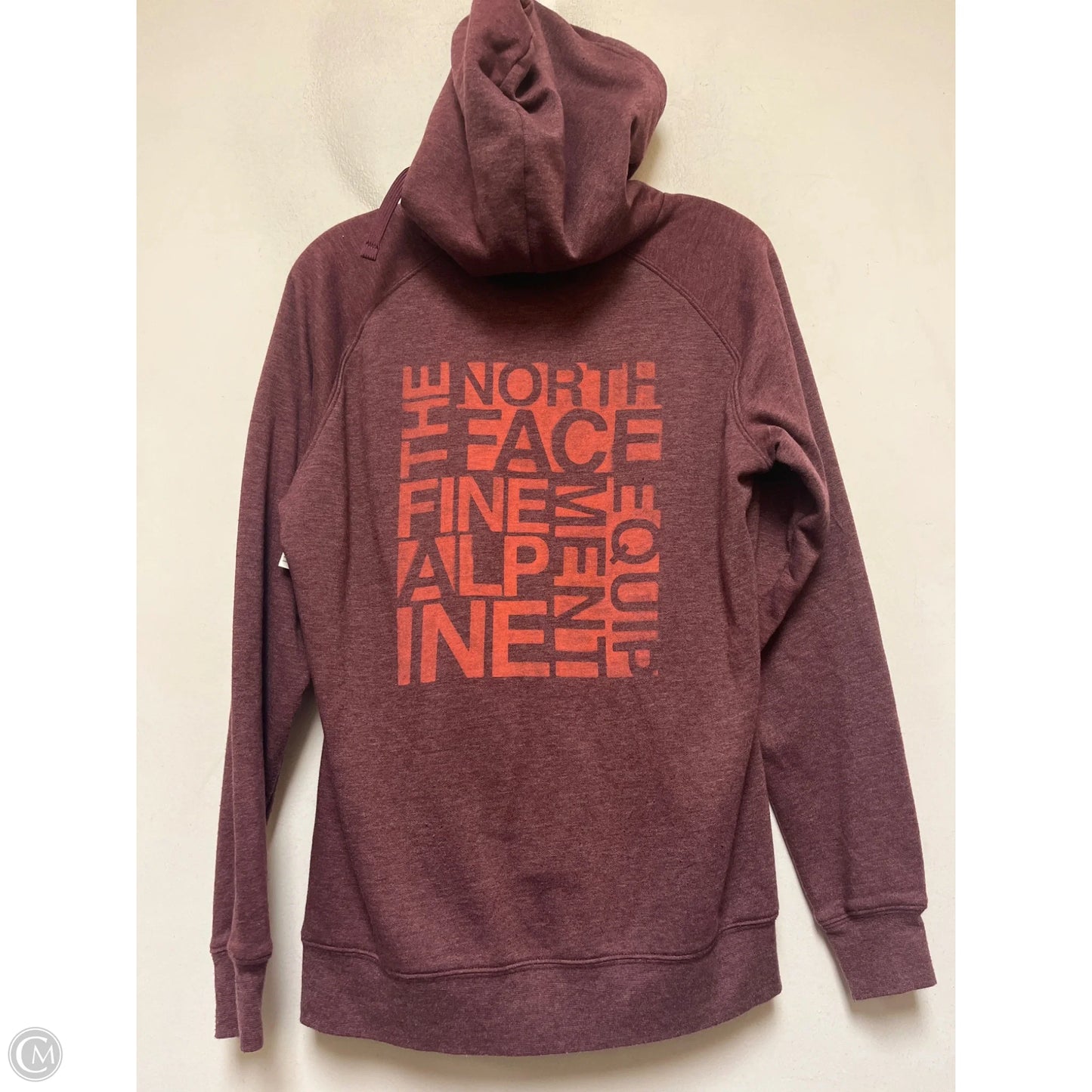 Sweatshirt Hoodie By The North Face In Maroon, Size: L