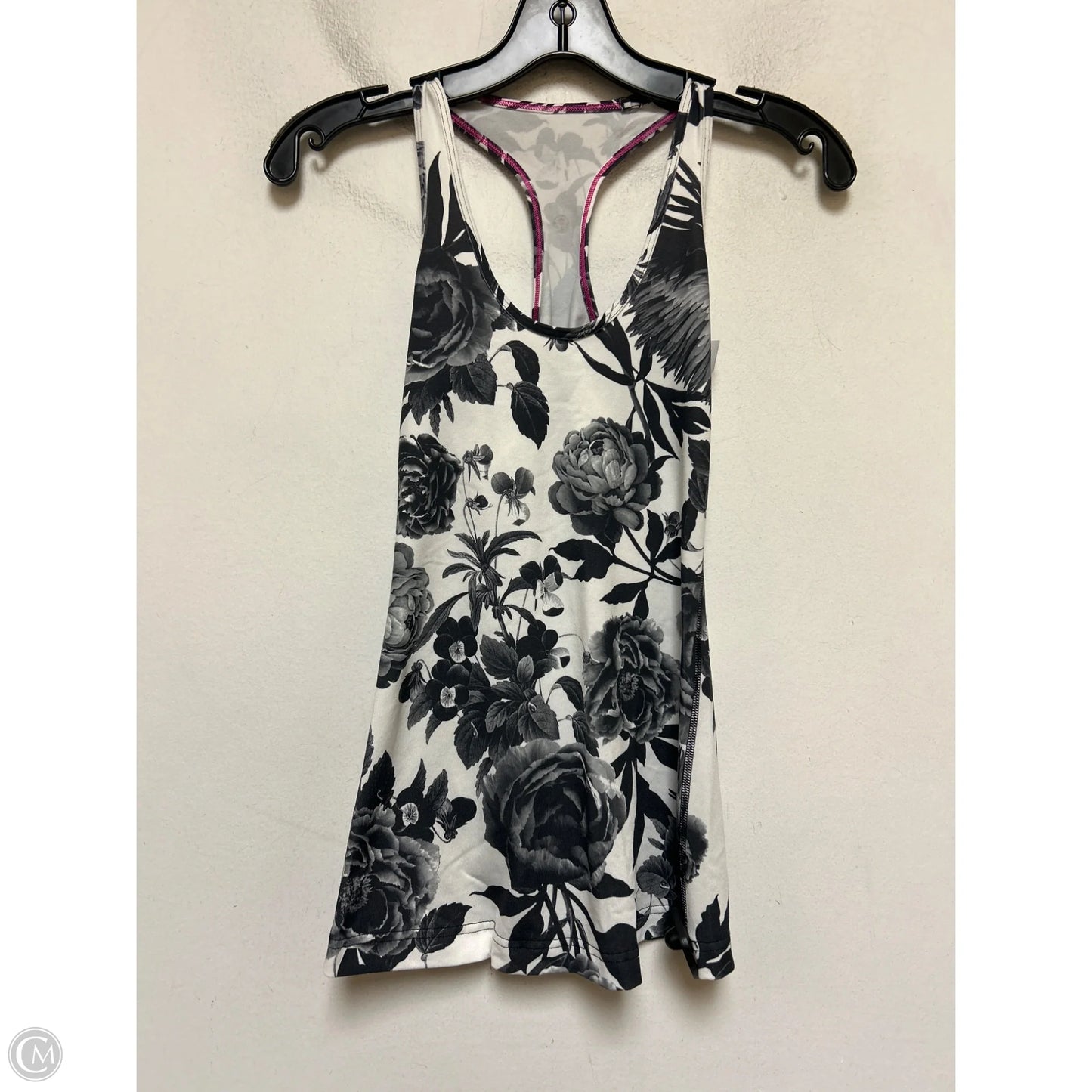 Athletic Tank Top By Lululemon In Black & White, Size: S