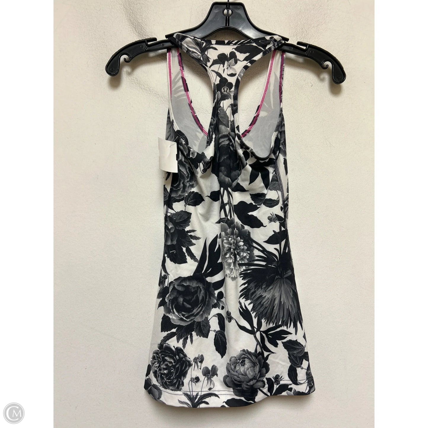 Athletic Tank Top By Lululemon In Black & White, Size: S