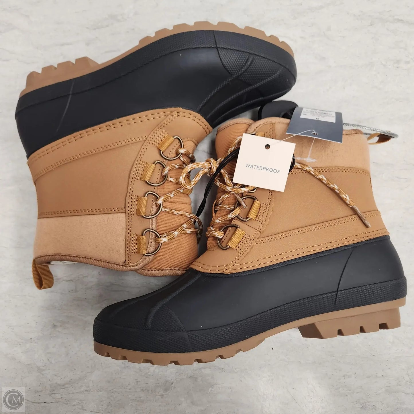 Boots Hiking By Universal Thread In Black & Tan, Size: 6