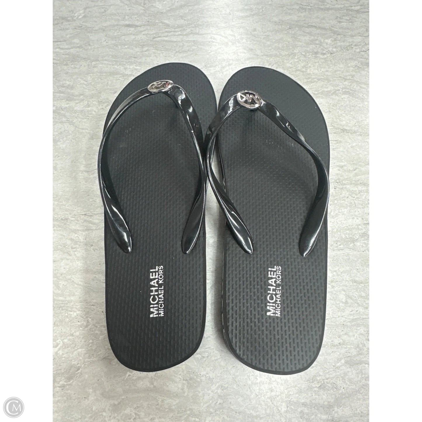 Sandals Flats By Michael By Michael Kors In Black & White, Size: 8