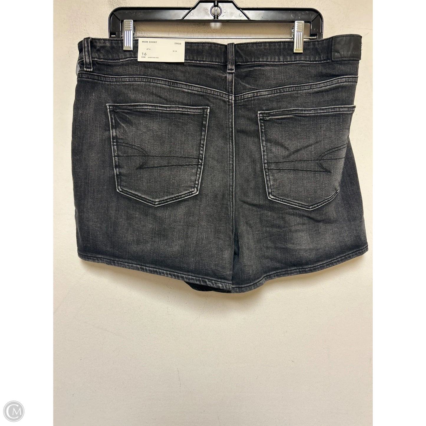 Shorts By American Eagle In Black Denim, Size: 16