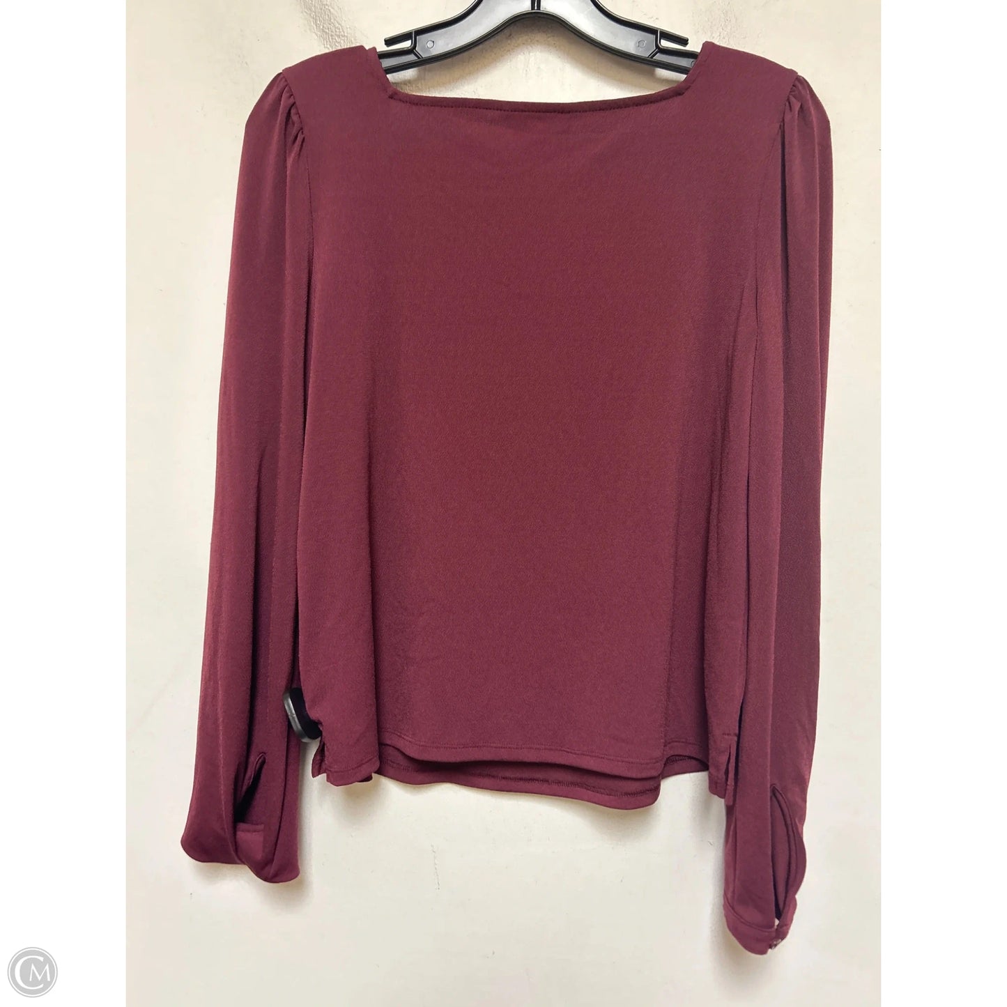 Top Long Sleeve By Banana Republic In Maroon, Size: S