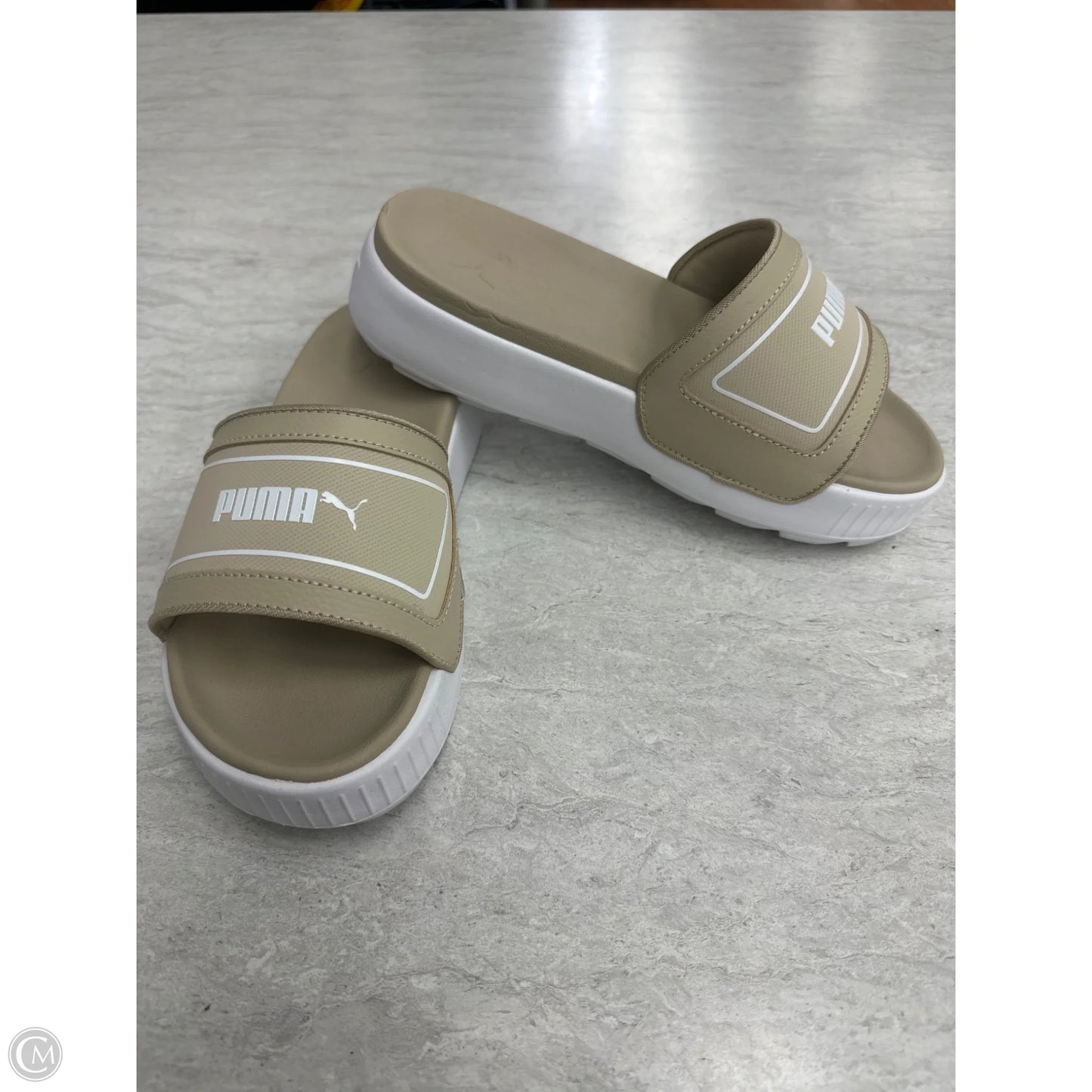 Sandals Flats By Puma In Tan, Size: 6