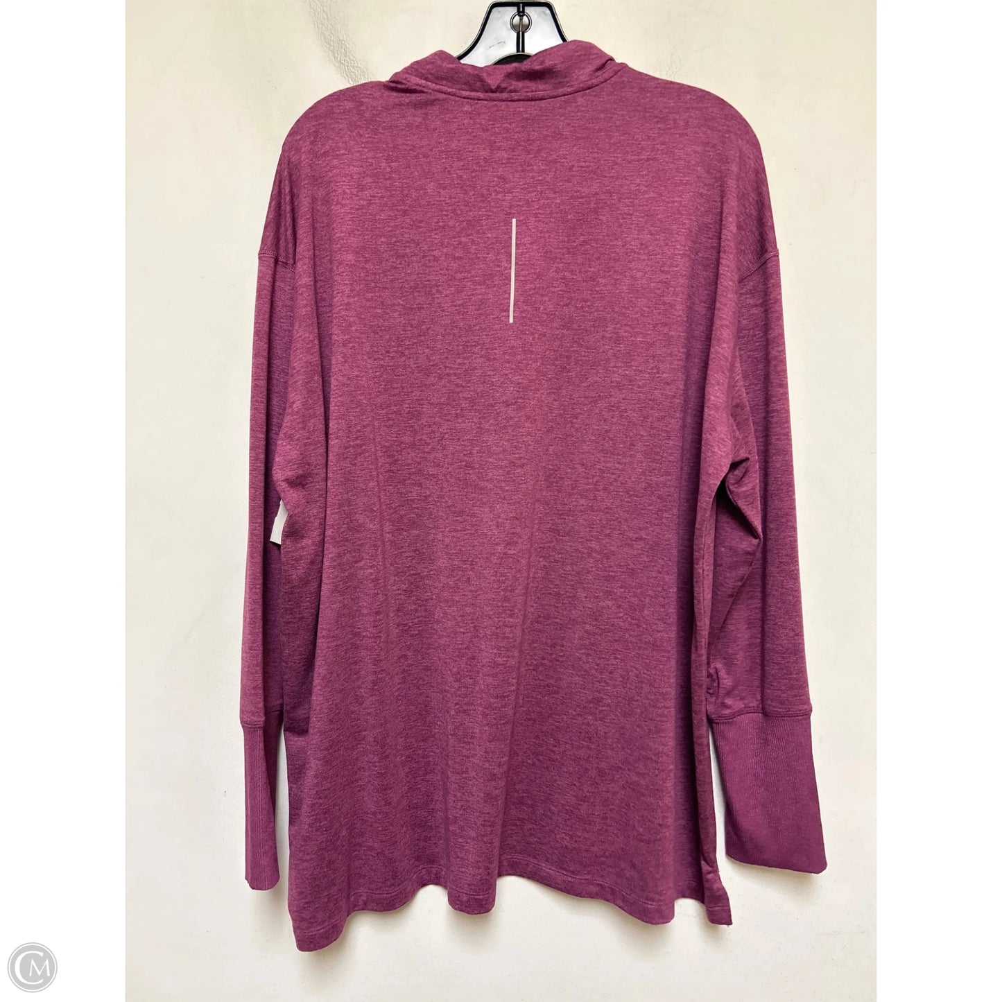 Athletic Top Long Sleeve Collar By Nike Apparel In Purple, Size: 2x