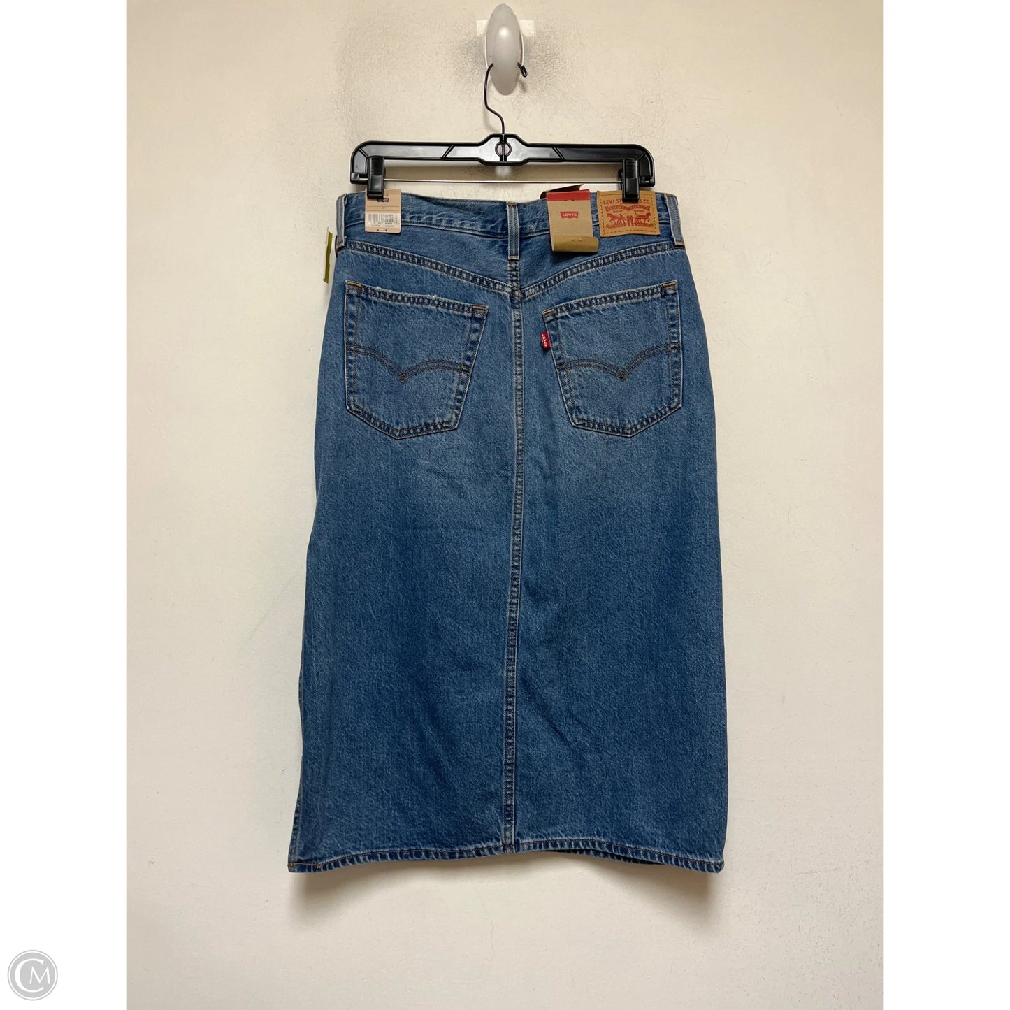 Skirt Midi By Levis In Blue Denim, Size: 6