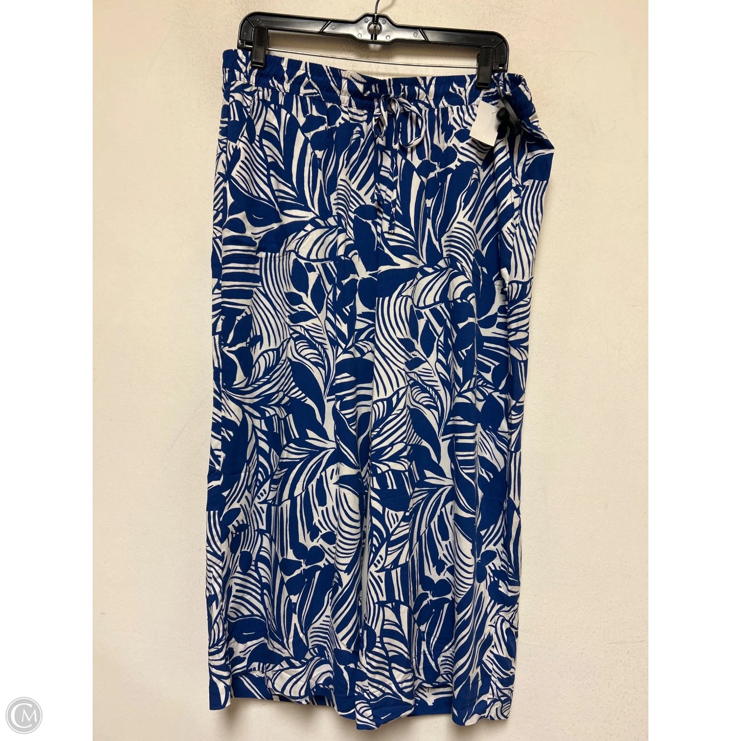 Pants Wide Leg By Stella Parker In Blue & White, Size: 12