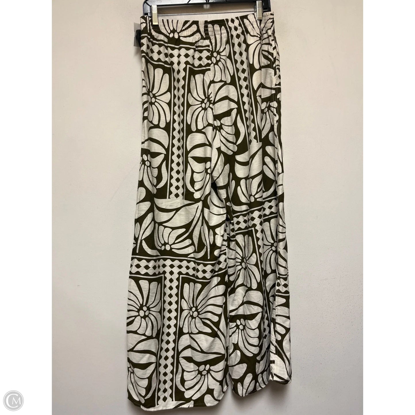 Pants Wide Leg By H&m In Green & White, Size: 8