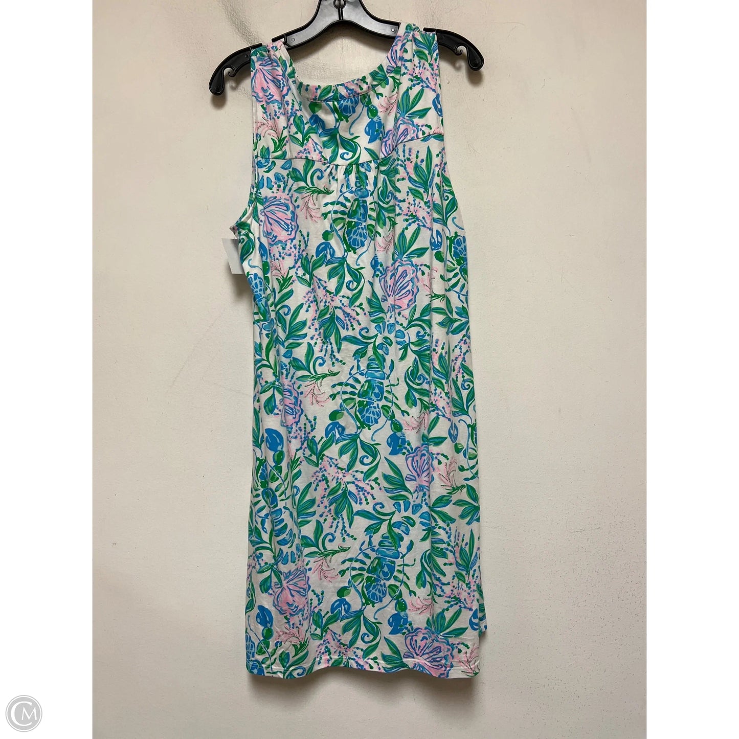 Dress Designer By Lilly Pulitzer In Green & White, Size: Xl