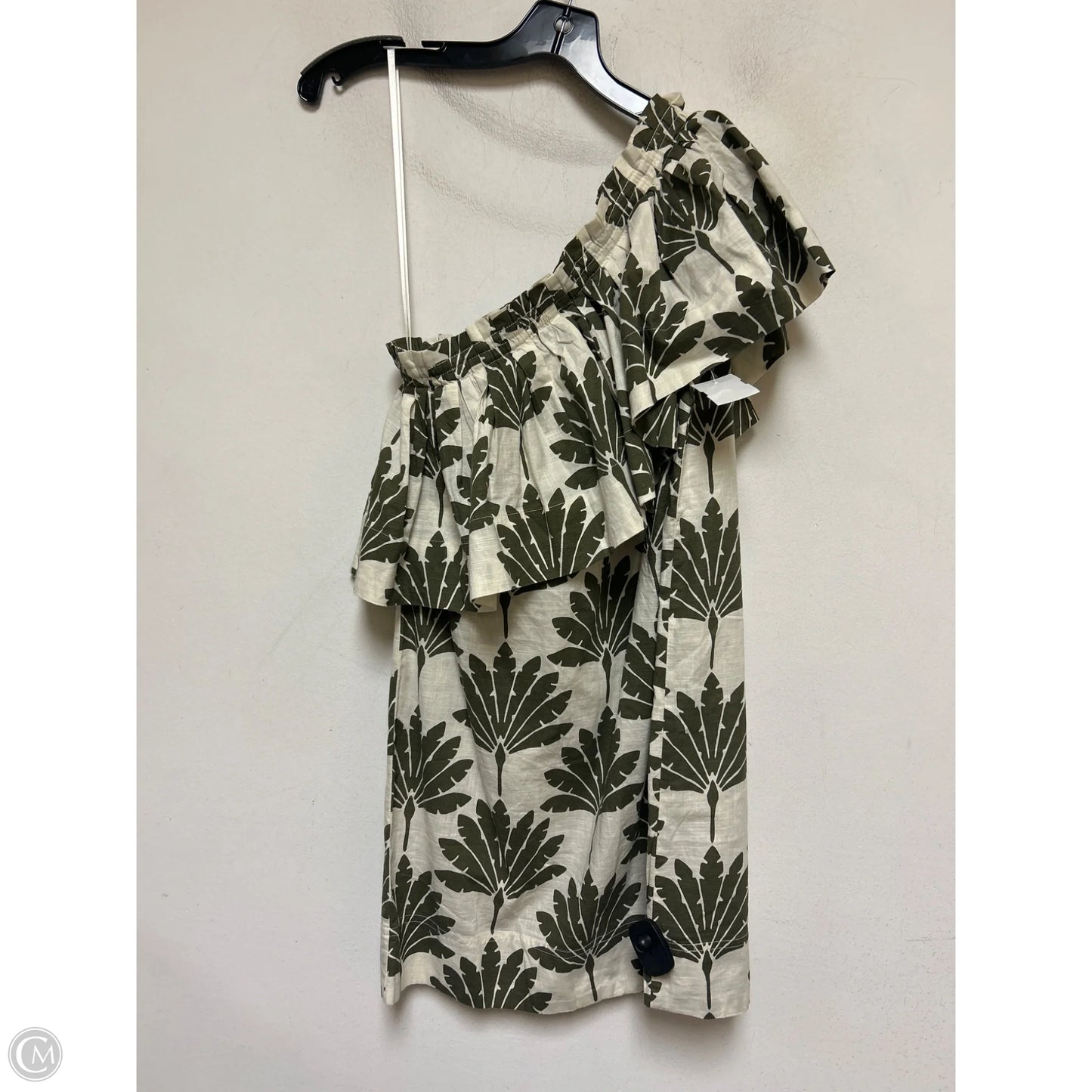 Dress Casual Short By Loft In Cream & Green, Size: Xs