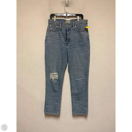 Jeans Straight By Madewell In Blue Denim, Size: 10