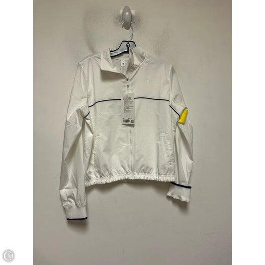 Athletic Jacket By Lululemon In White, Size: 8