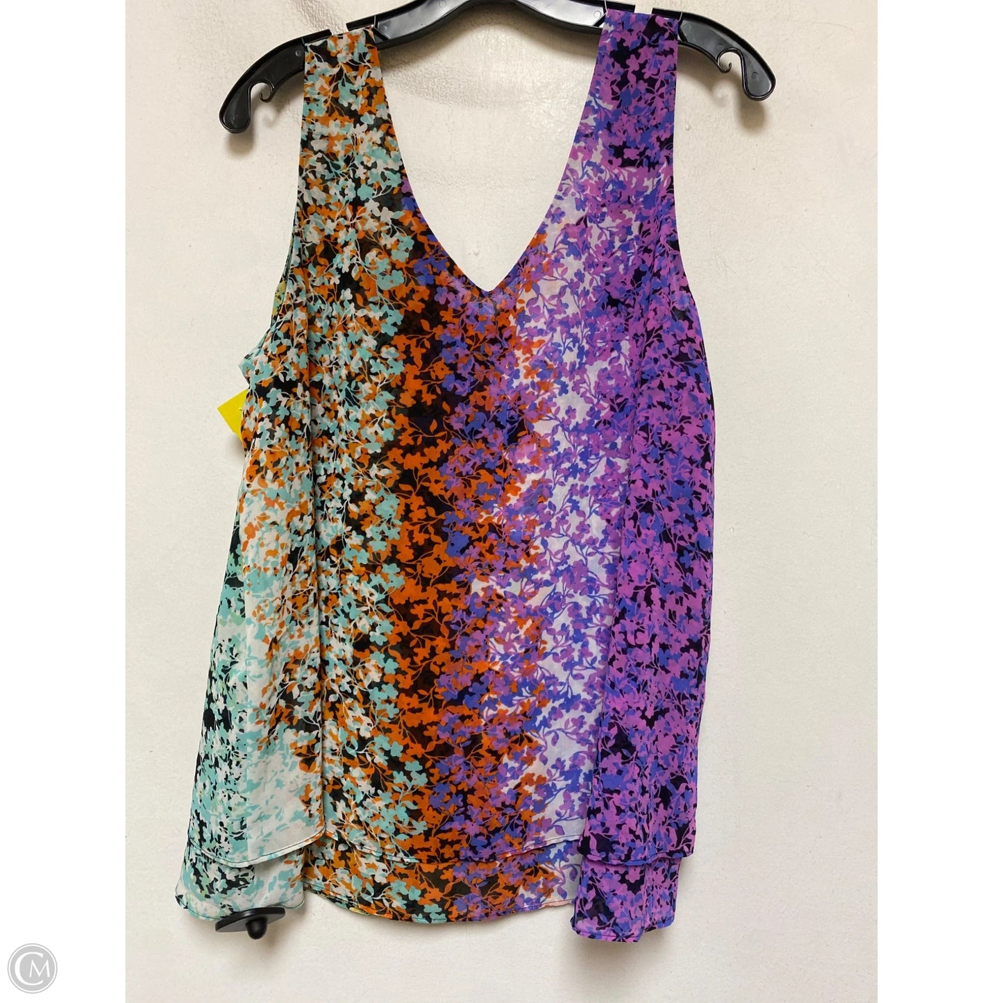 Top Sleeveless By Cabi In Multi-colored, Size: L