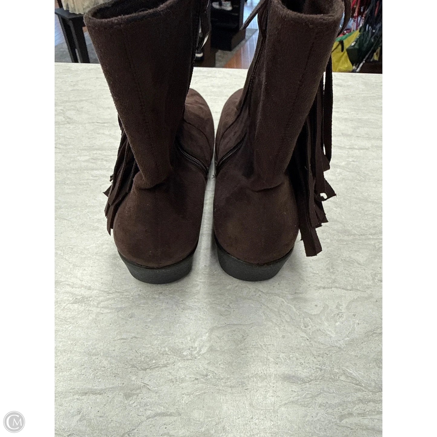 Boots Ankle Flats By Herstyle In Brown, Size: 10
