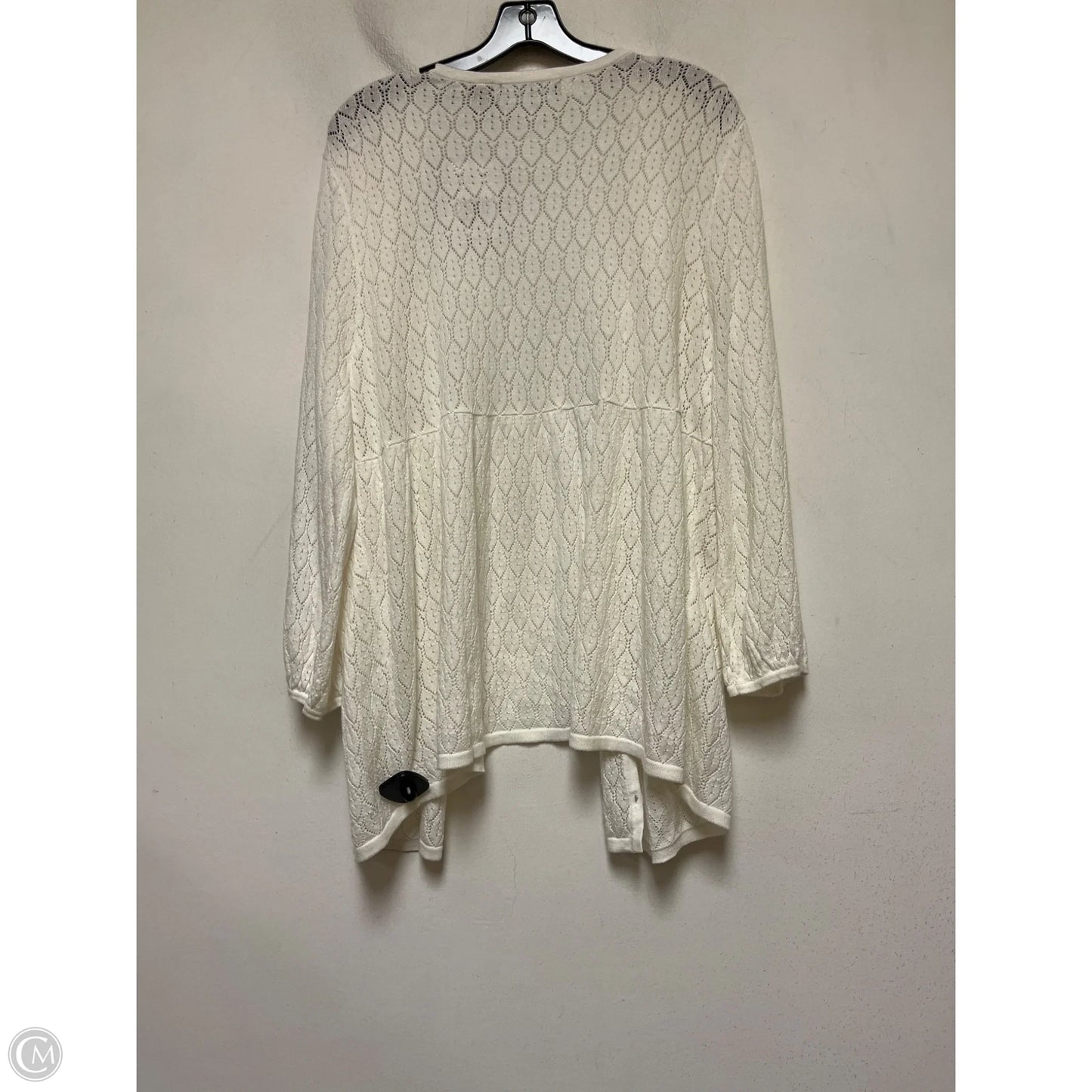 Cardigan By Clothes Mentor In Cream, Size: Xl