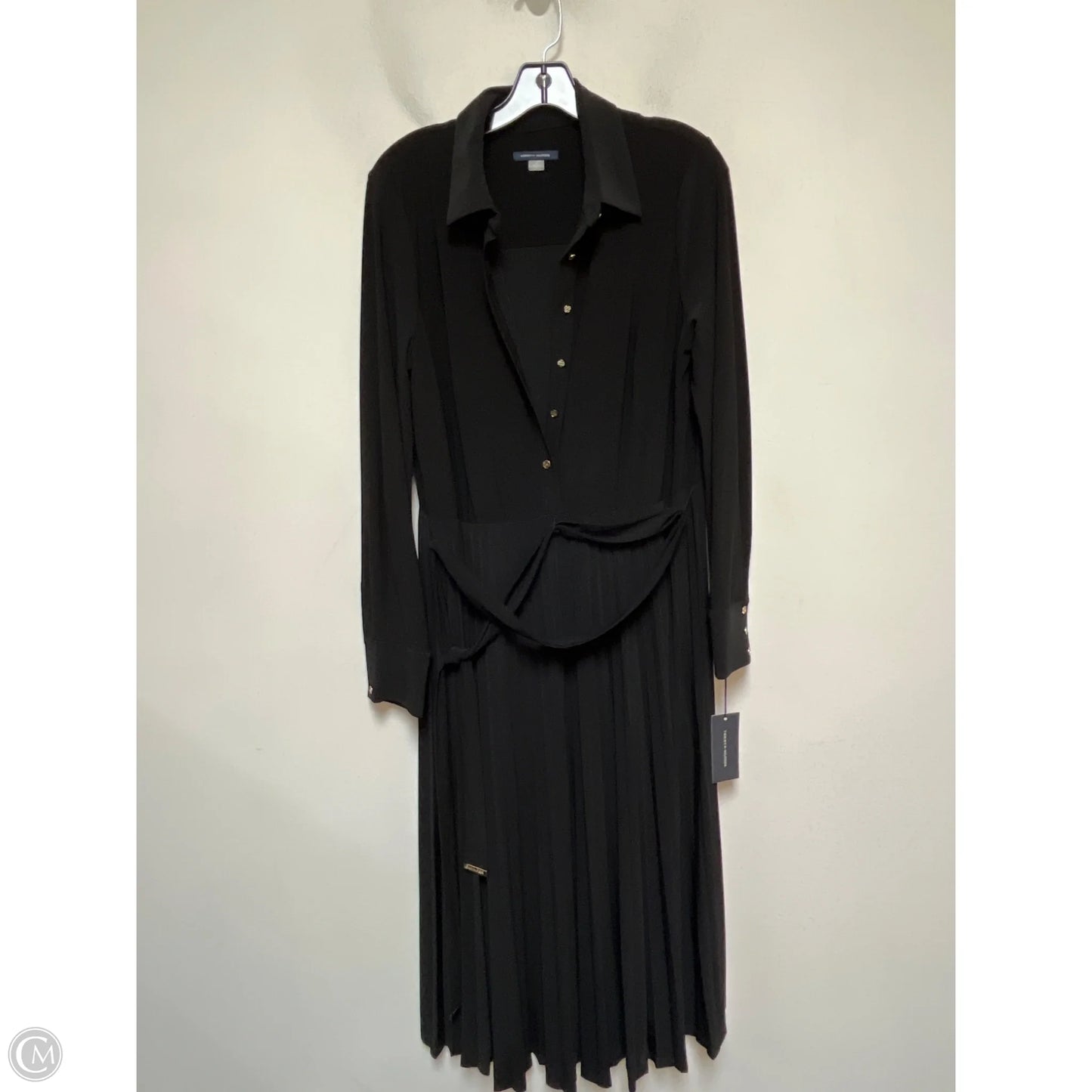 Dress Casual Midi By Tommy Hilfiger In Black, Size: L