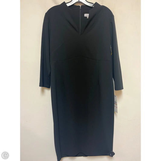 Dress Casual Midi By Calvin Klein In Black, Size: L