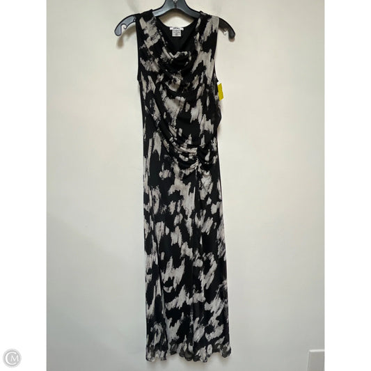 Dress Casual Maxi By Dkny In Black & White, Size: M