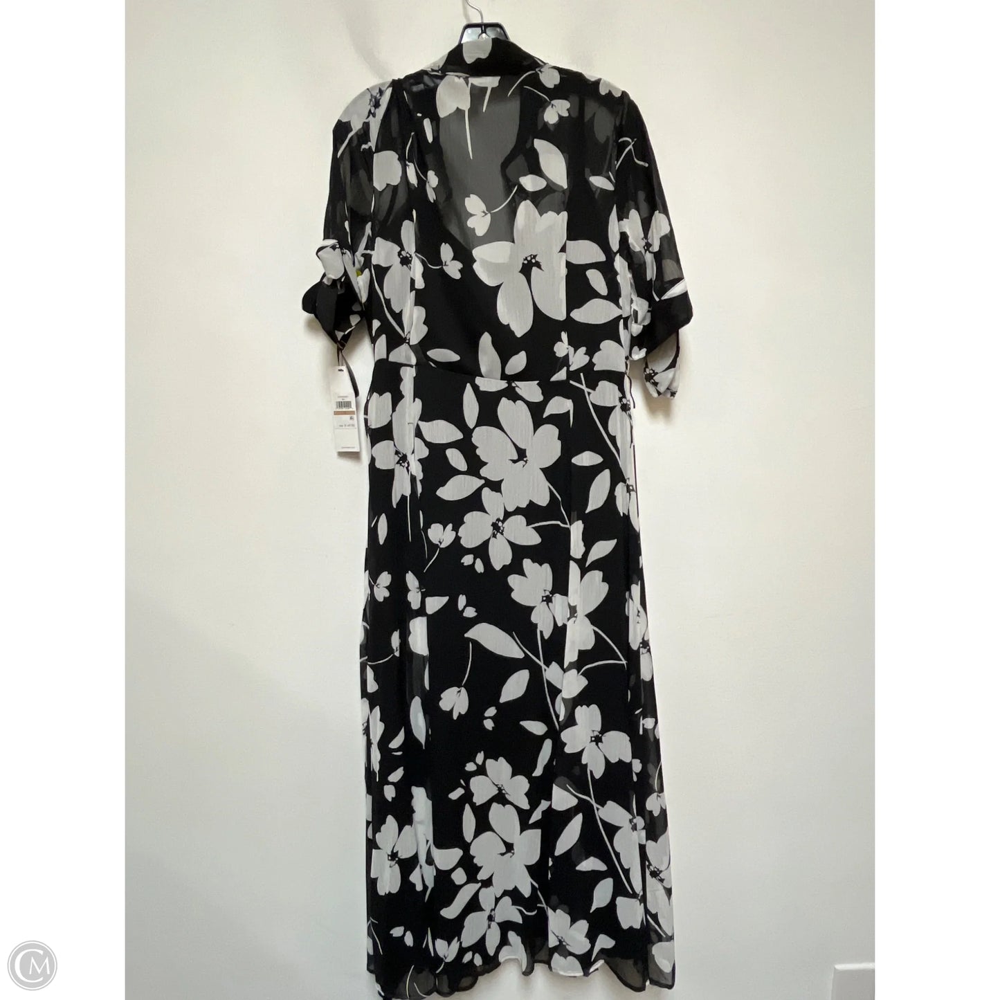 Dress Casual Maxi By Calvin Klein In Black & White, Size: L