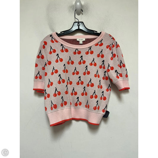 Sweater Short Sleeve By On 34th In Pink & Red, Size: M