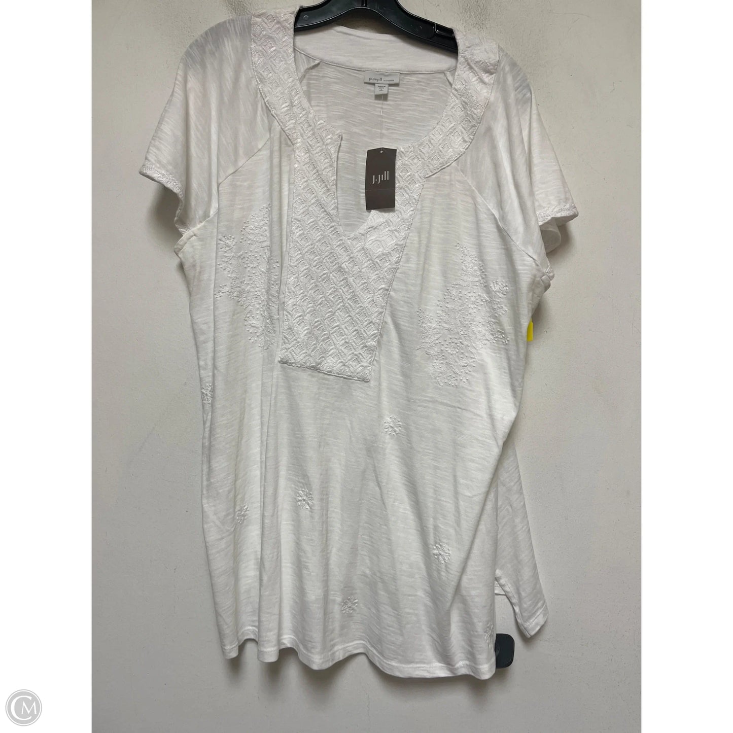 Top Short Sleeve By Pure Jill In White, Size: L