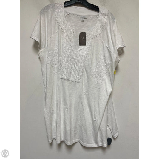 Top Short Sleeve By Pure Jill In White, Size: L