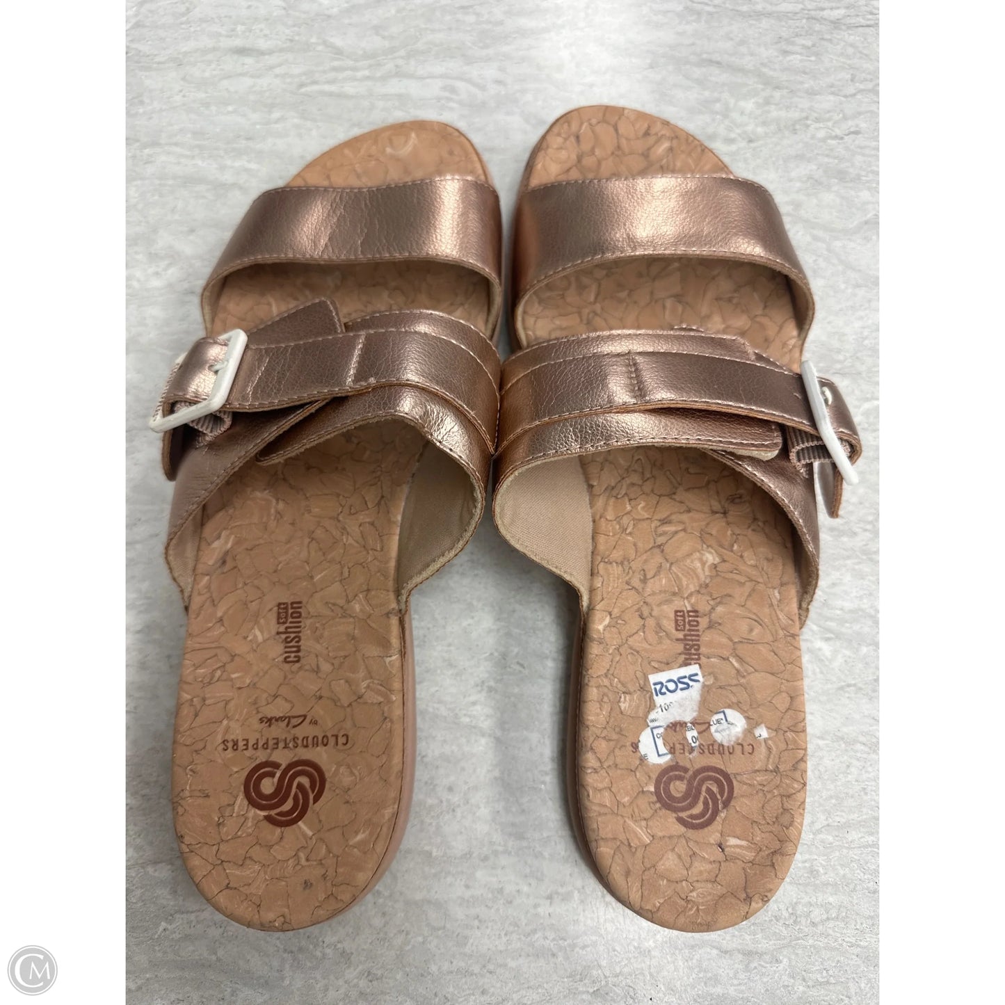 Sandals Flats By Clarks In Rose Gold, Size: 10