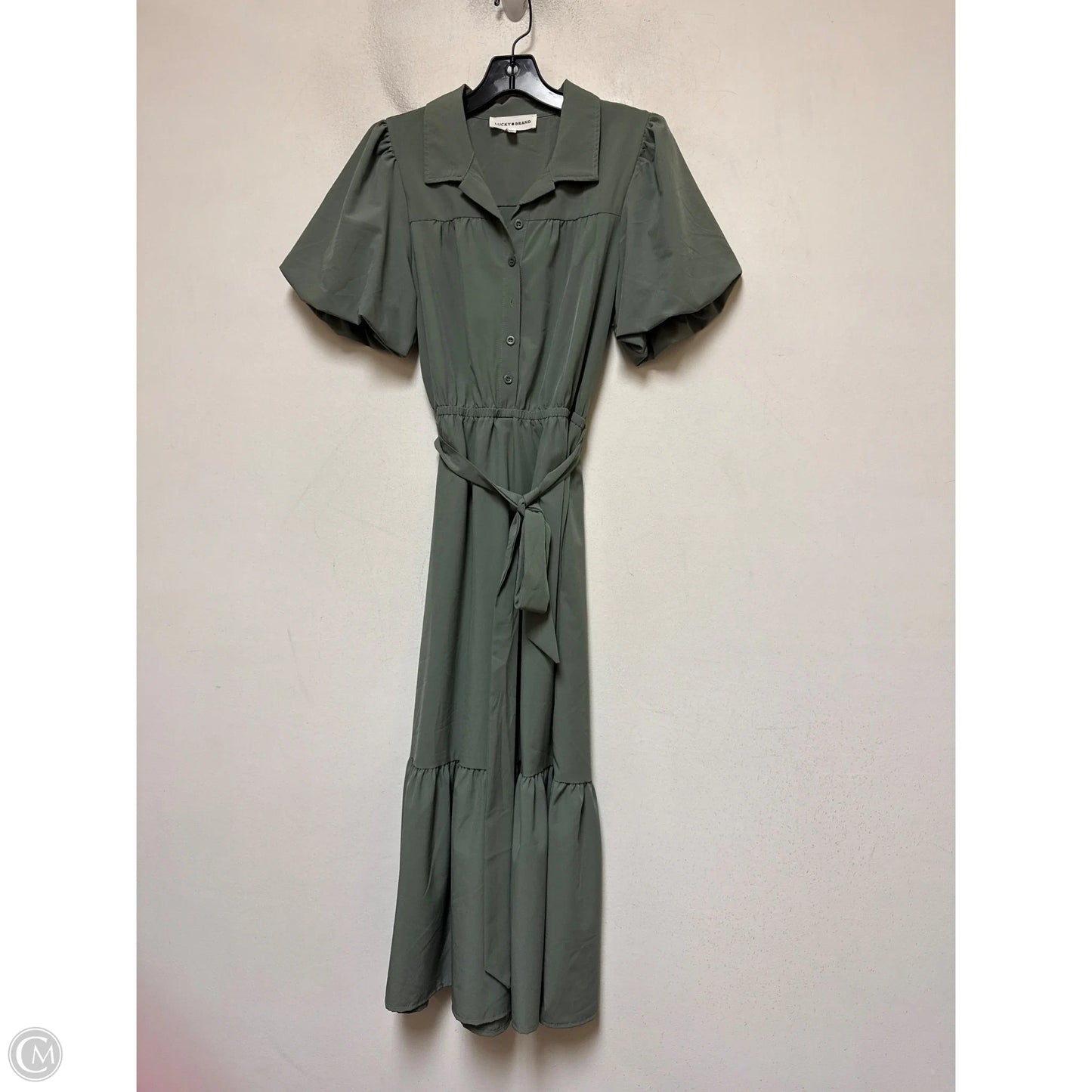 Dress Casual Midi By Lucky Brand In Green, Size: S
