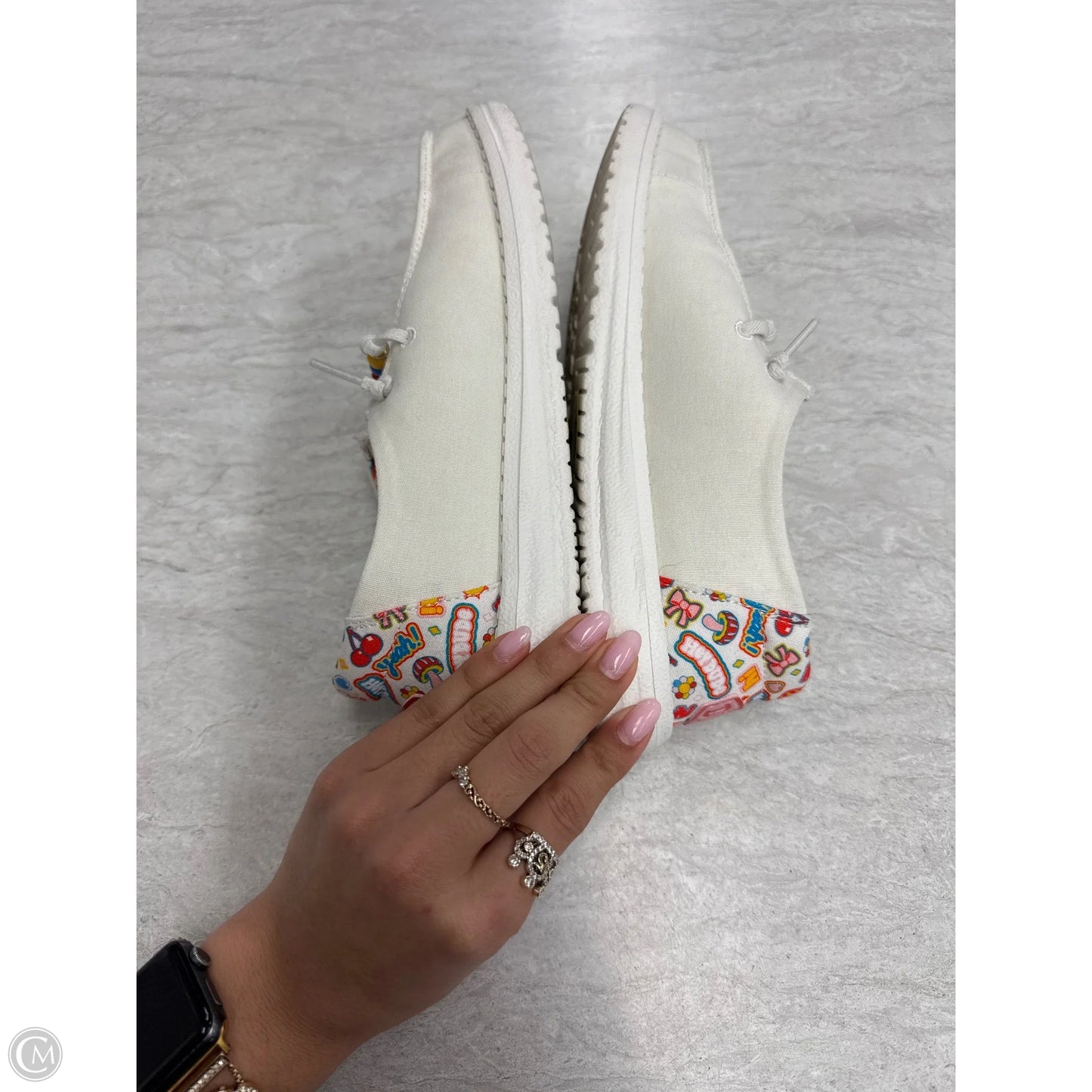 Shoes Flats By Hey Dude In White, Size: 7