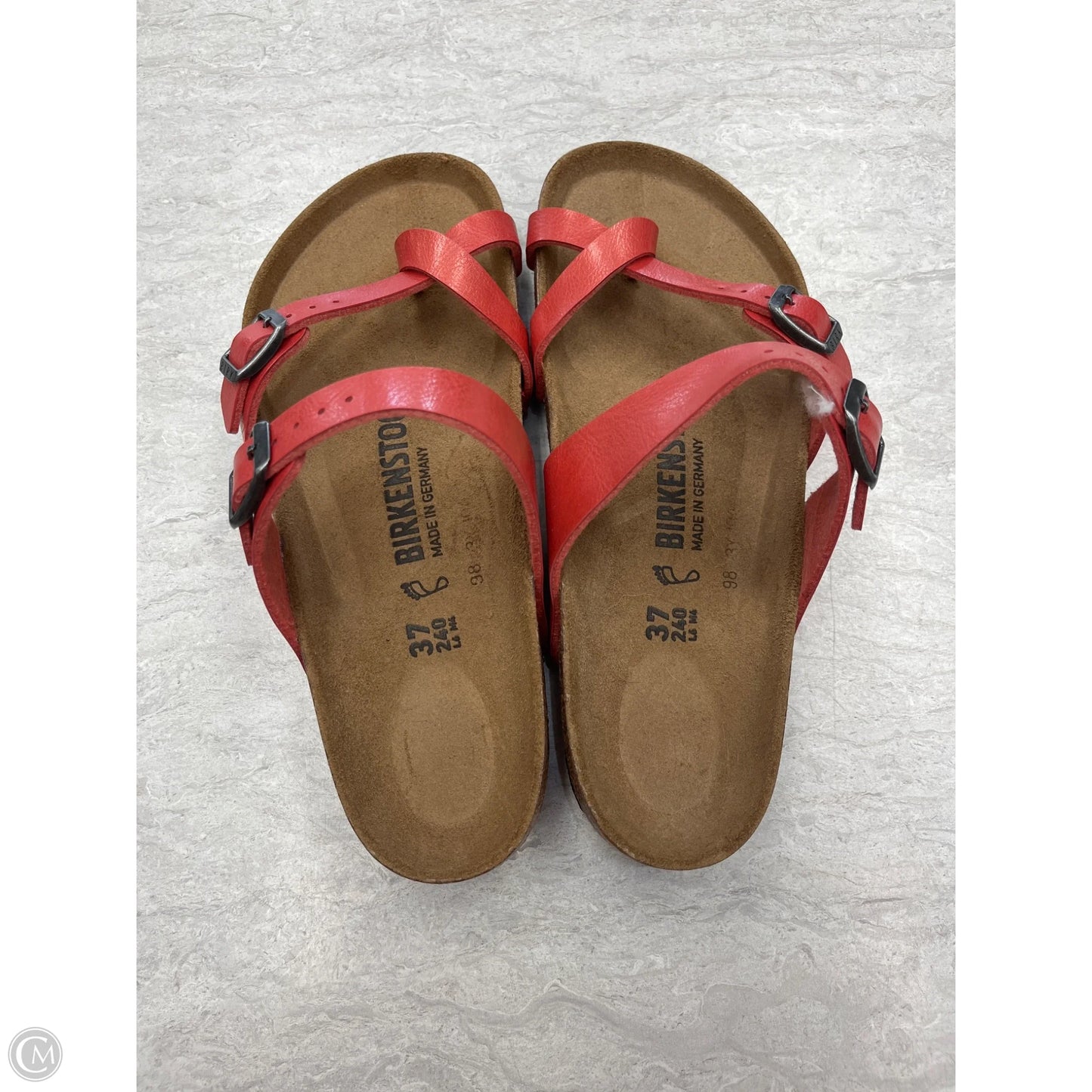 Sandals Flats By Birkenstock In Red, Size: 6