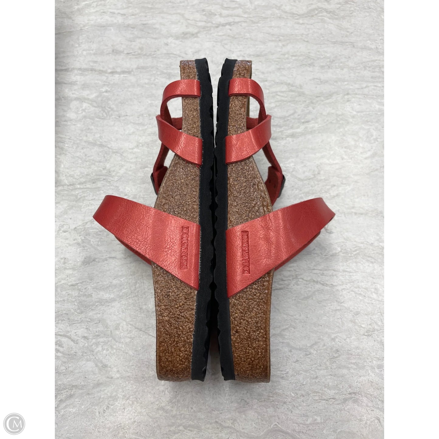 Sandals Flats By Birkenstock In Red, Size: 6