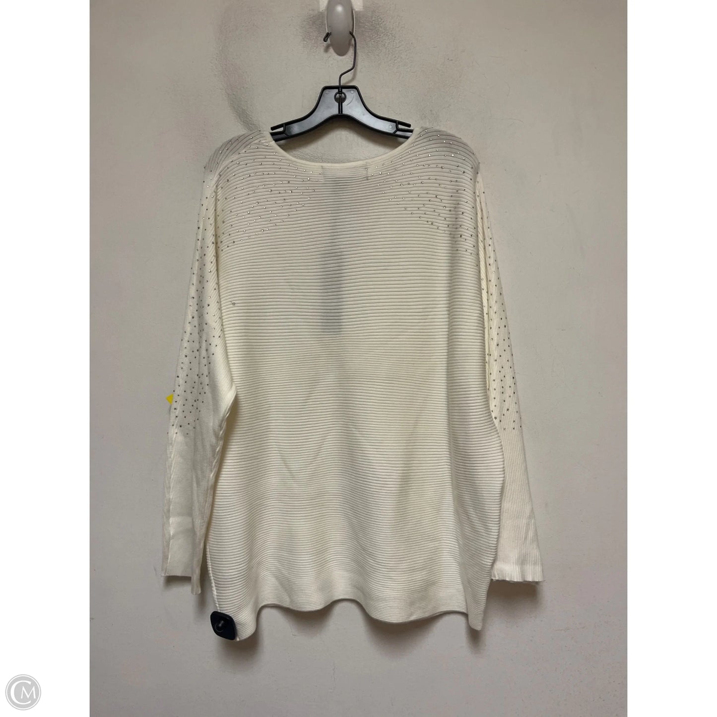 Sweater By Clothes Mentor In White, Size: 2x