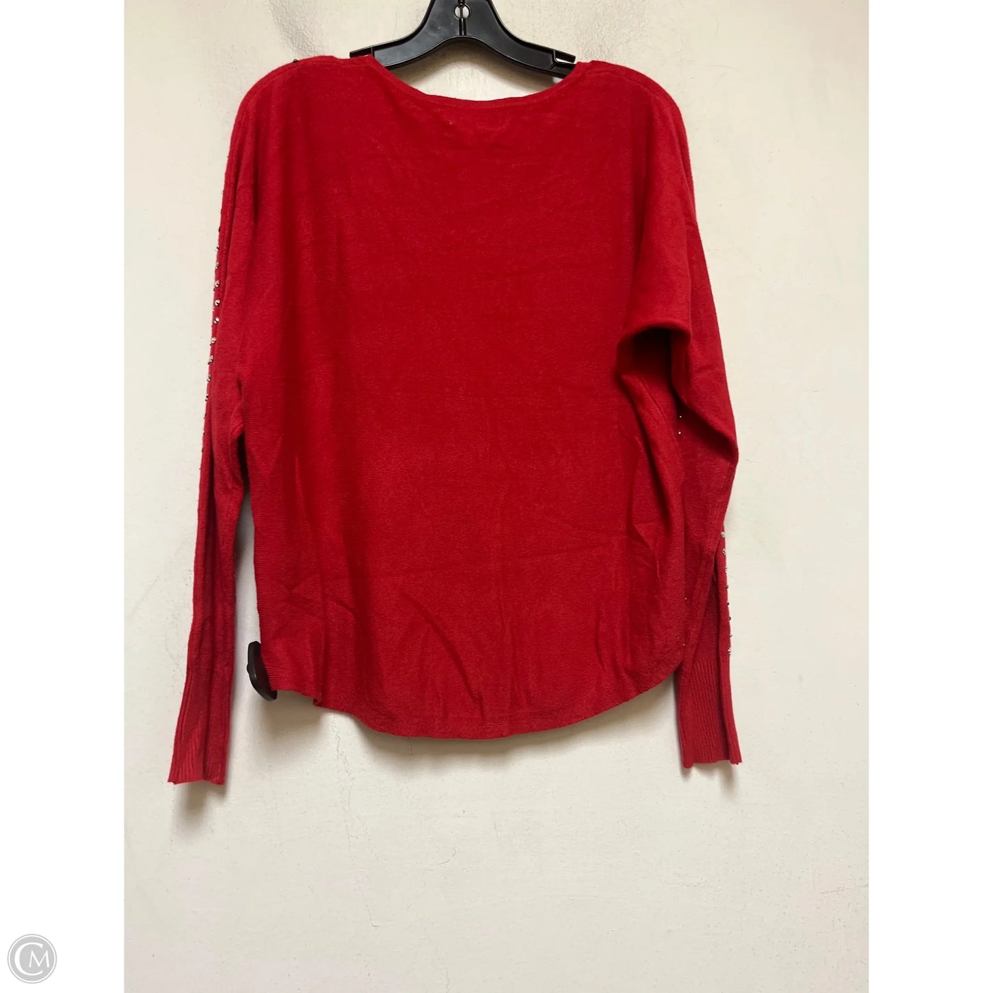 Top Long Sleeve By Carmen By Carmen Marc Valvo In Red, Size: M