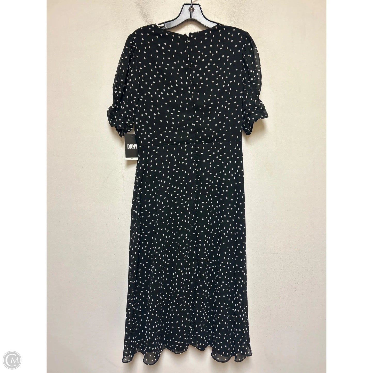 Dress Casual Midi By Dkny In Polkadot Pattern, Size: M