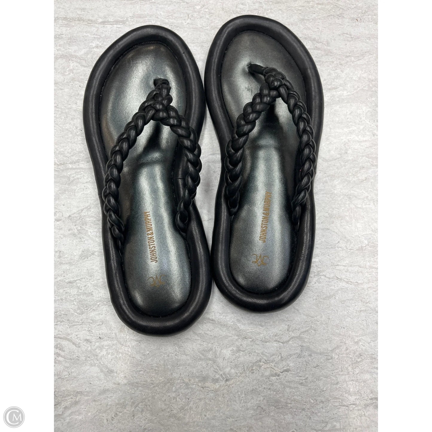 Sandals Flats By Johnston & Murphy In Black, Size: 7.5