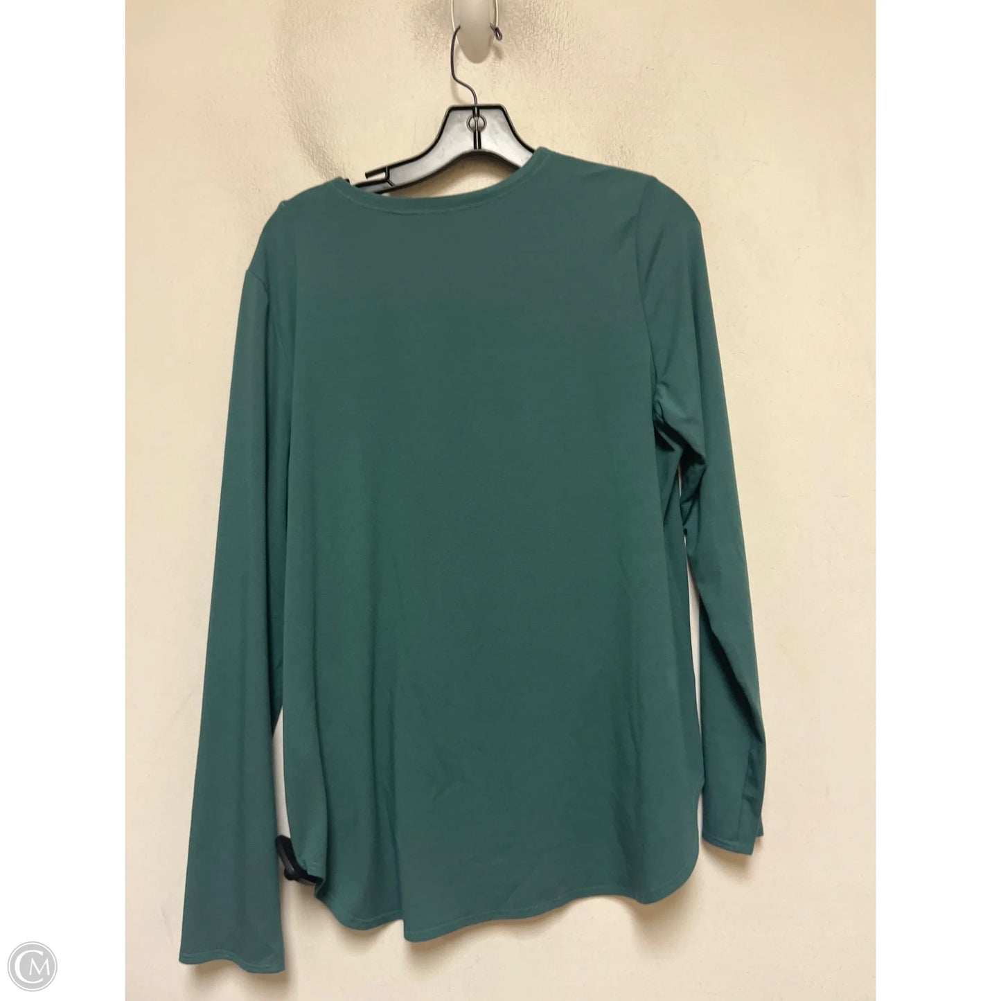 Top Long Sleeve Basic By Eileen Fisher In Green, Size: L