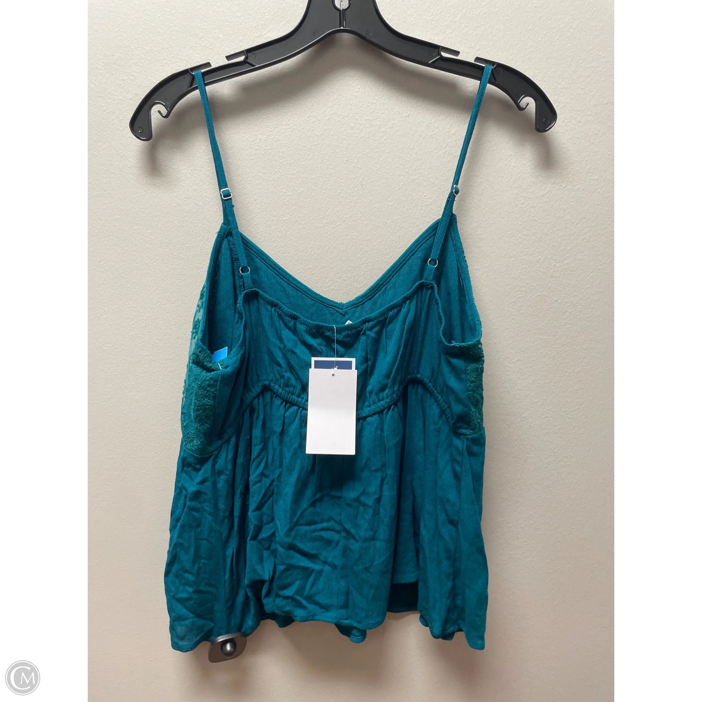 Top Sleeveless By Love On A Hanger In Teal, Size: L