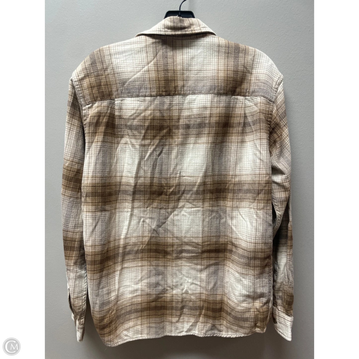 Top Long Sleeve By Uniqlo In Plaid Pattern, Size: Xs